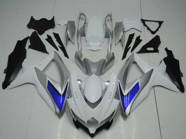 2008-2010 Suzuki GSXR 600/750 Motorcycle Fairings - Silver White Blue Black UK