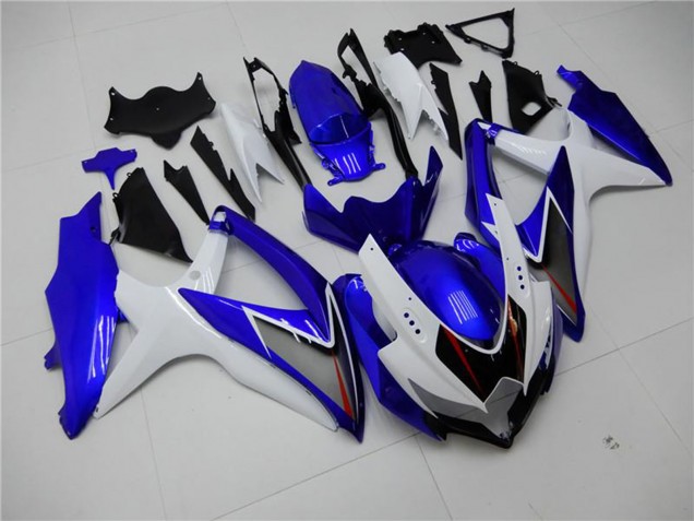 2008-2010 Suzuki GSXR 600/750 Motorcycle Fairings - White Blue Black Red Line UK