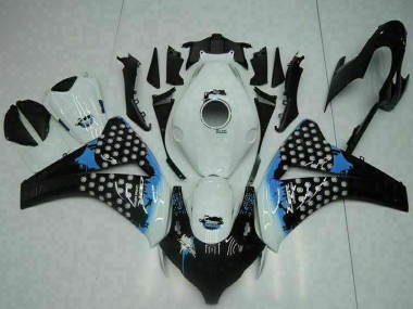 2008-2011 Honda CBR1000RR Motorcycle Fairing - White Blue Glossy Black UK