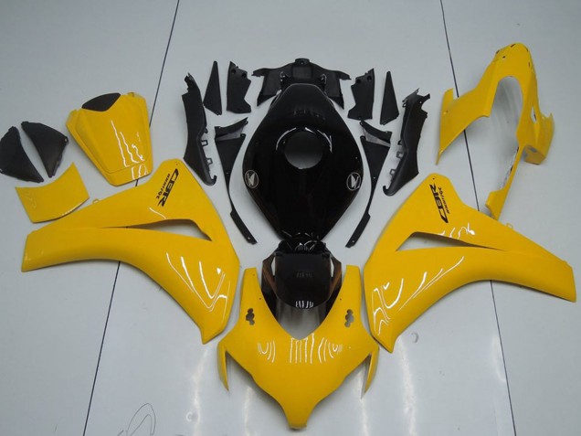 2008-2011 Honda CBR1000RR Motorcycle Fairing Kits - Yellow Glossy Black UK
