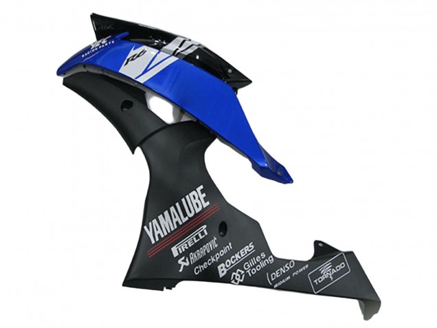 2008-2016 Yamaha YZF R6 Motorcycle Fairings - White Blue Matte Black Yamalube UK