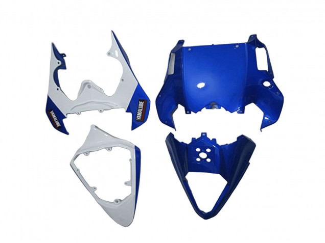 2008-2016 Yamaha YZF R6 Motorcycle Fairings - White Blue Matte Black Yamalube UK