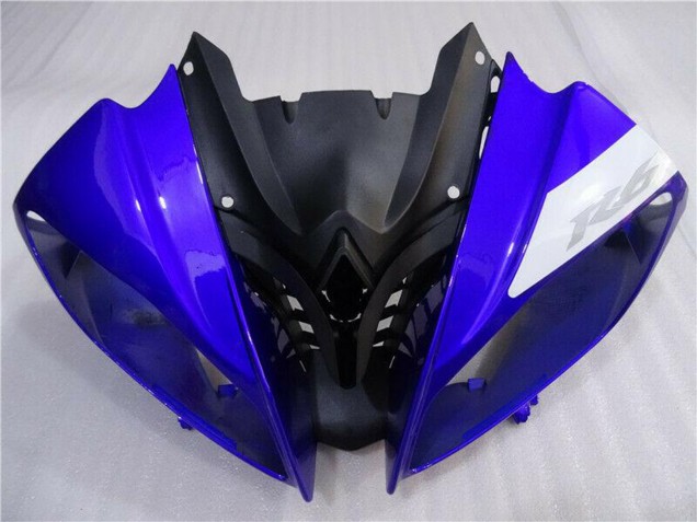 2008-2016 Yamaha YZF R6 Motorcycle Fairings - White Blue Matte Black UK