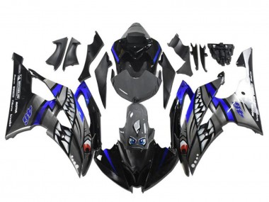 2008-2016 Yamaha YZF R6 Motorcycle Fairings - Blue Silver Grey Shark UK