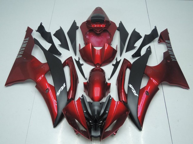 2008-2016 Yamaha YZF R6 Motorcycle Fairing - Red Matte Black UK