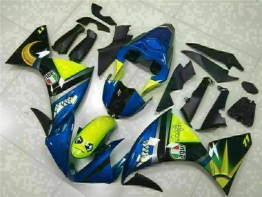 2009-2011 Yamaha YZF R1 Motorcycle Fairings - Blue Yellow Shark UK