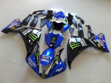 2009-2011 Yamaha YZF R1 Motorcycle Fairings - White Blue Black Green Monster Yamalube Graves UK