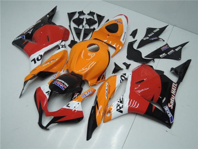 2009-2012 Honda CBR600RR Full Motorcycle Fairing Kits - Orange White Red Glossy Black Repsol UK