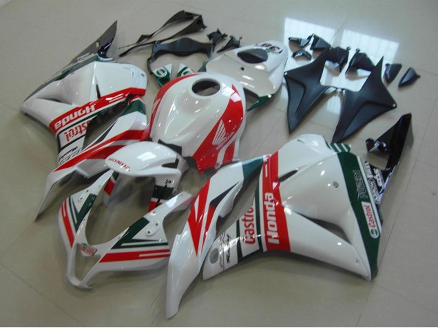 2009-2012 Honda CBR600RR Motorcycle Fairings - White Red Green Castrol UK