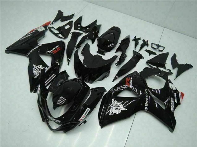 2009-2016 Suzuki GSXR 1000 Motorcycle Fairings - Glossy Black Red Beacon Motul UK