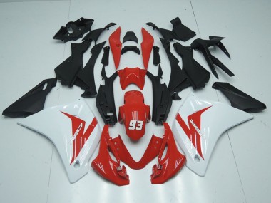 2011-2016 Honda CBR125R Motorcycle Fairings - White Red Matte Black 93 UK