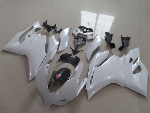 2011-2014 Ducati 1199 Motorcycle Fairings - White Black UK
