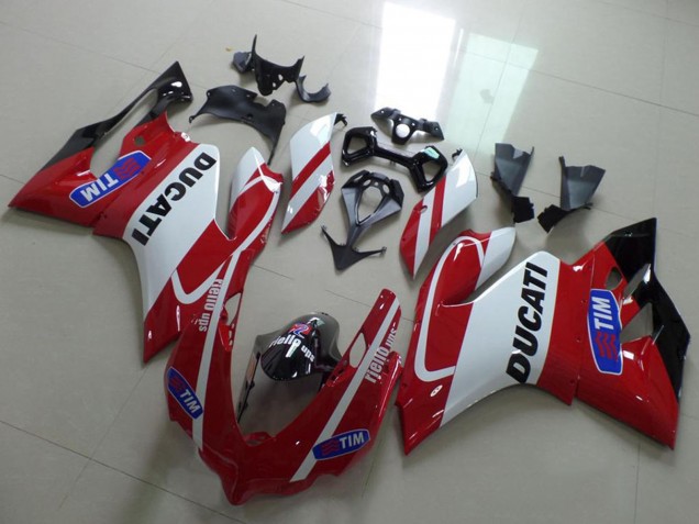 2011-2014 Ducati 1199 Motorcycle Fairings - White Red Tim UK