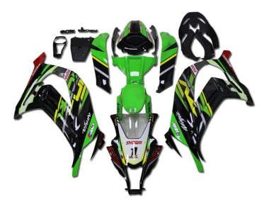 2011-2015 Kawasaki ZX10R Motorcycle Fairings - Green Yellow Glossy Black Red Showr 1 UK