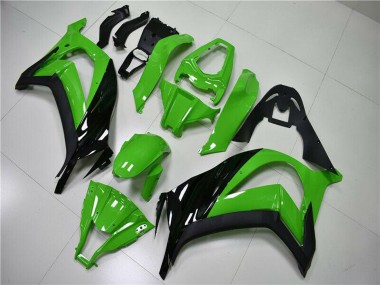 2011-2015 Kawasaki ZX10R Motorcycle Fairing - Green Glossy Black UK