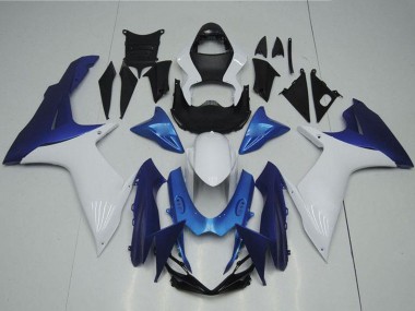 2011-2024 Suzuki GSXR 600/750 Motorcycle Fairings - White Light Blue UK