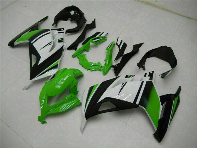 2013-2024 Kawasaki Ninja 300 EX300R Motorcycle Fairings - White Green Black UK