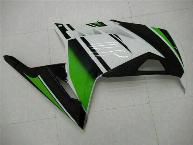 2013-2024 Kawasaki Ninja 300 EX300R Motorcycle Fairings - White Green Black UK