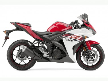2015-2018 Yamaha YZF R3 Motorcycle Fairing - White Red Black UK
