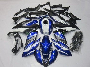2015-2018 Yamaha YZF R3 Motorcycle Fairings - Blue White Black Green Monster UK
