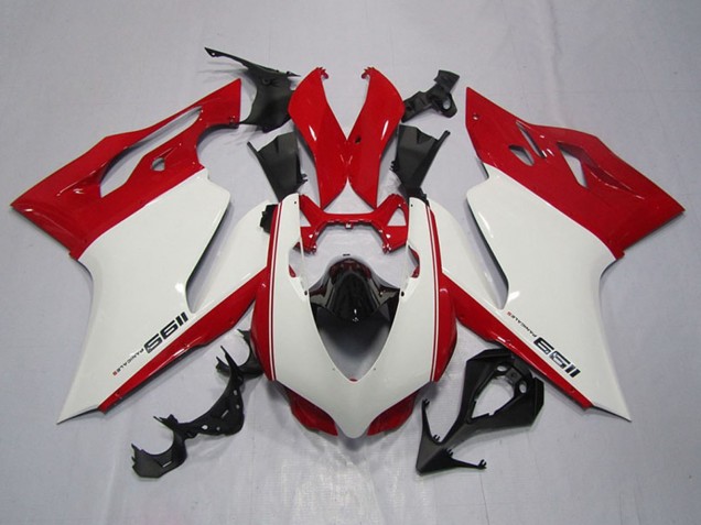 2011-2014 Ducati 1199 Motorcycle Fairings - White Red Black UK