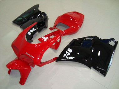 1993-2005 Ducati 748 Motorcycle Fairings - Red Glossy Black UK