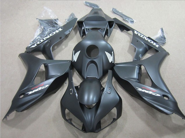 2006-2007 Honda CBR1000RR Motorcycle Fairings - Matte Black White Decal UK