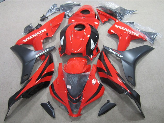 2007-2008 Honda CBR600RR Motorcycle Fairings - Red Glossy Black Matte Black UK