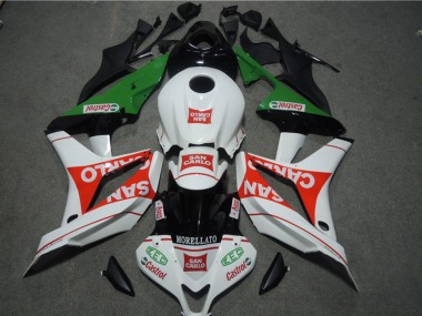 2007-2008 Honda CBR600RR Motorcycle Fairings - White Red Green San Carlo UK
