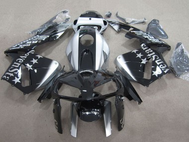 2007-2008 Honda CBR600RR Motorcycle Fairings - Silver Glossy Black SevenStars UK