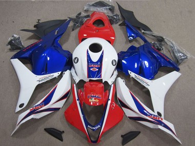 2009-2012 Honda CBR600RR Motorcycle Fairing - White Red Blue HRC UK