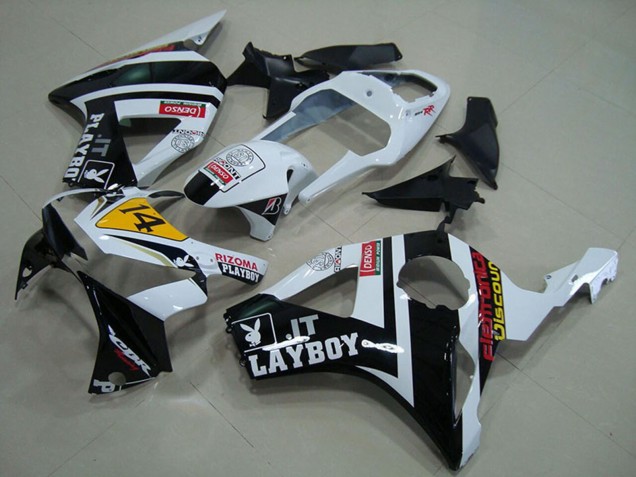 2002-2003 Honda CBR900RR 954 Motorcycle Fairings - White Yellow Glossy Black Rizoma Playboy 14 UK