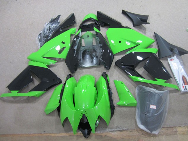 2004-2005 Kawasaki ZX10R Motorcycle Fairings - Black Green UK