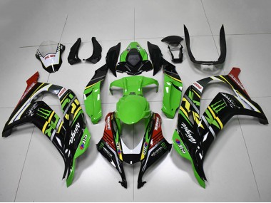 2016-2020 Kawasaki ZX10R Motorcycle Fairings - Green Yellow Red White Black Monster UK