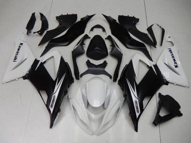 2013-2018 Kawasaki ZX6R Motorcycle Fairings Kits - White Matte Black UK