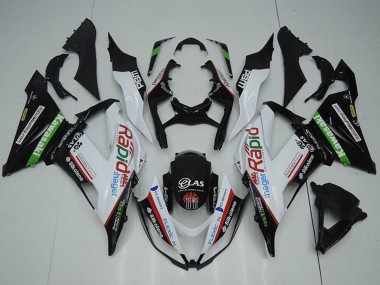 2013-2018 Kawasaki ZX6R Motorcycle Fairings - White Green Black Red Rapid UK
