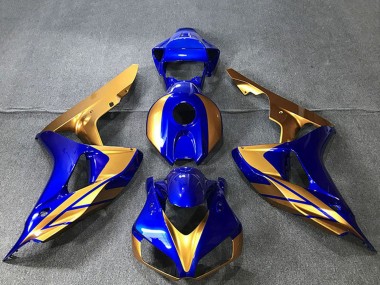 2006-2007 Honda CBR1000RR Motorcycle Fairings - Gold Blue UK