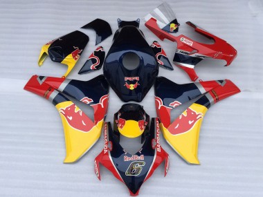 2008-2011 Honda CBR1000RR Motorcycle Fairings - Dark Blue Yellow Red Bull UK