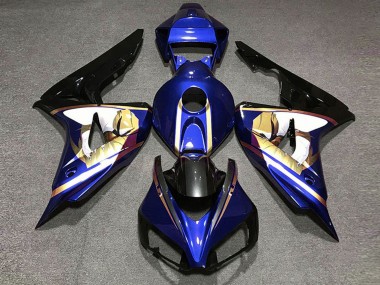 2006-2007 Honda CBR1000RR Motorcycle Fairings - Blue White Gold Glossy Black UK