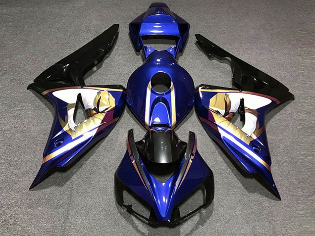 2006-2007 Honda CBR1000RR Motorcycle Fairings - Blue White Gold Glossy Black UK
