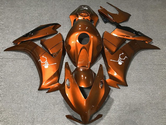 2012-2016 Honda CBR1000RR Motorcycle Fairings - Deep Orange Glossy Black UK