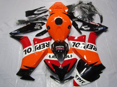 2012-2016 Honda CBR1000RR Motorcycle Fairings - Orange White Red Glossy Black Repsol UK