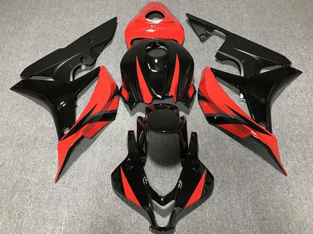 2007-2008 Honda CBR600RR Motorcycle Fairings - Red Glossy Black UK