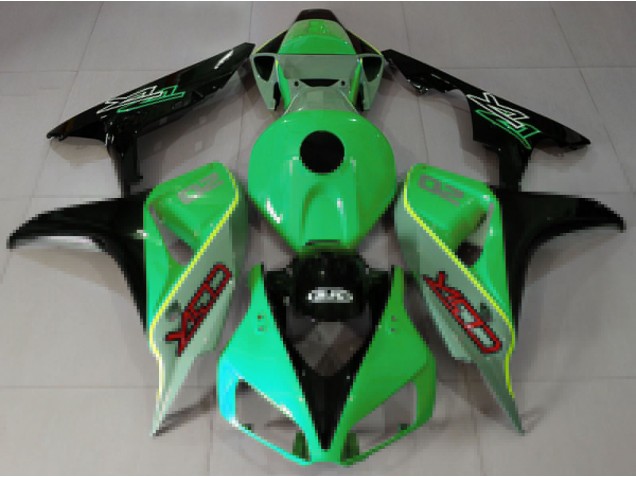 2006-2007 Honda CBR1000RR Motorcycle Fairings - Green Blue Glossy Black CBR Style UK
