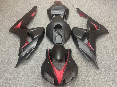 2006-2007 Honda CBR1000RR Motorcycle Fairings - Matte Black Red UK