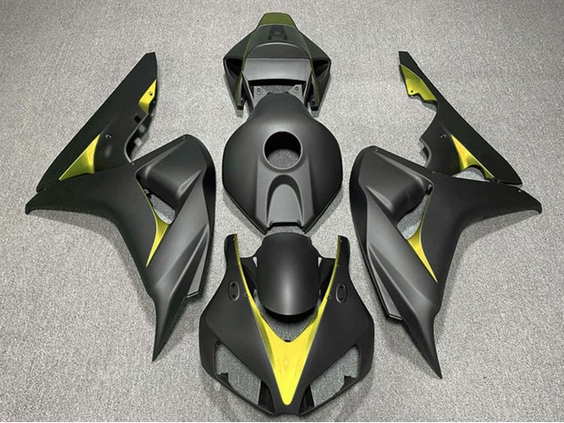 2006-2007 Honda CBR1000RR Motorcycle Fairings - Matte Black Yellow UK