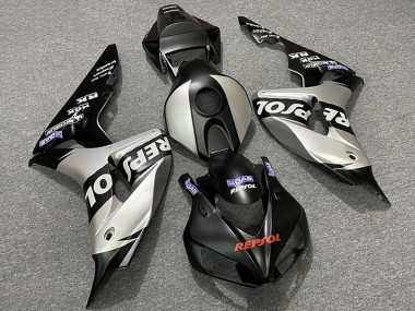 2006-2007 Honda CBR1000RR Motorcycle Fairings - Silver Matte Black Repsol UK