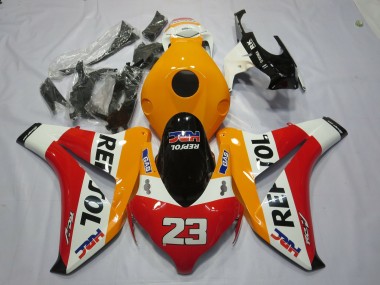 2008-2011 Honda CBR1000RR Motorcycle Fairings - Orange White Red Glossy Black Repsol 23 UK