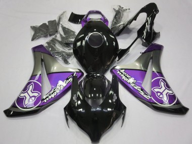 2008-2011 Honda CBR1000RR Motorcycle Fairings - Purple Grey Glossy Black UK