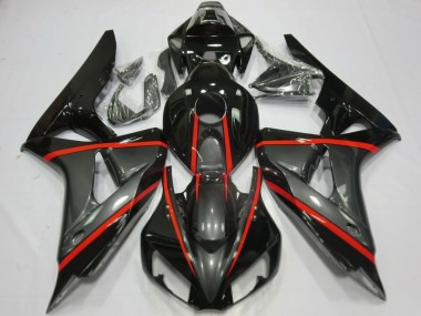 2006-2007 Honda CBR1000RR Motorcycle Fairings - Glossy Black Grey Red UK
